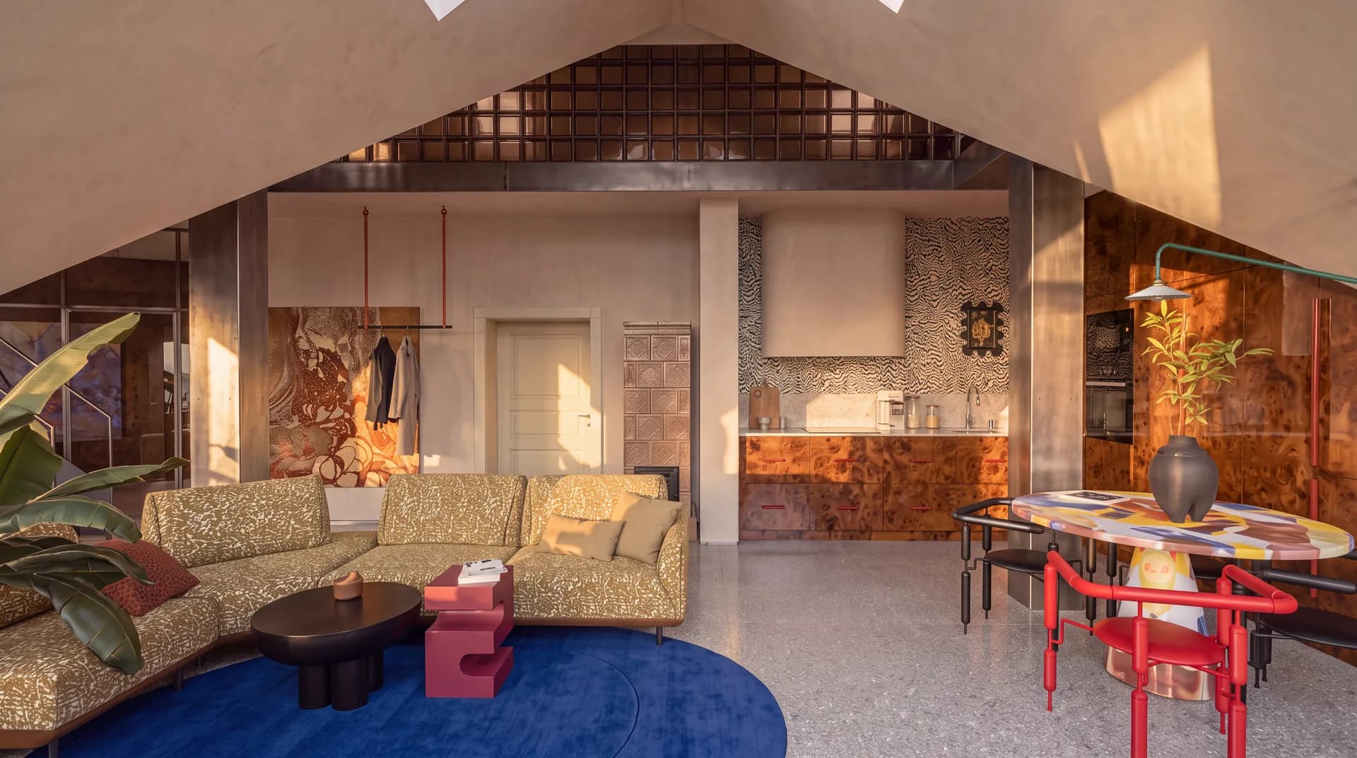 Apartment 12 – living and dining area